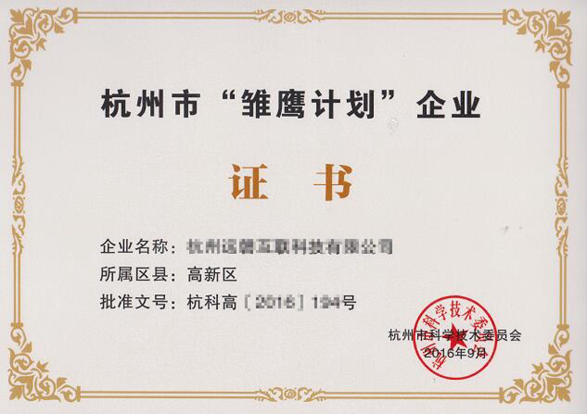 杭州雏鹰计划证书